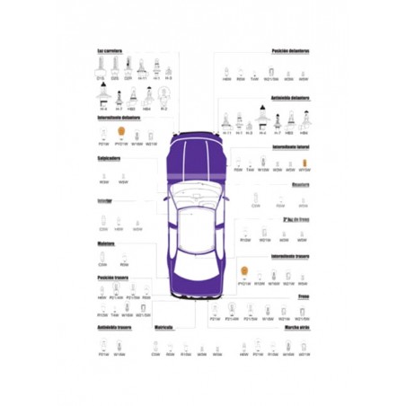 CARPRISS Lamp bulb W16W T15 79789234