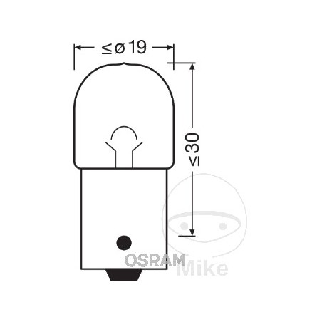 OSRAM Bombilla para coche 12V 10W BAU15S JMP 1590319 RY10W (10UD) 1590350