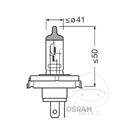 OSRAM Bombilla para coche 12V 45/40W R2 1590351