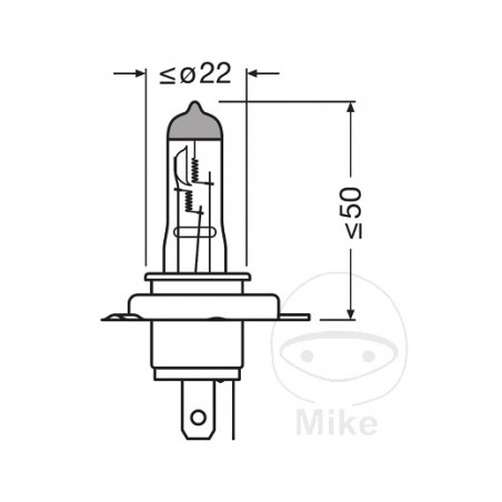 OSRAM Car bulb H19 12V 60/55W AMS 1590375