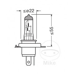 OSRAM Bombilla H4 12V 60/55W DUO COOL BLUE INTENSE 1590260