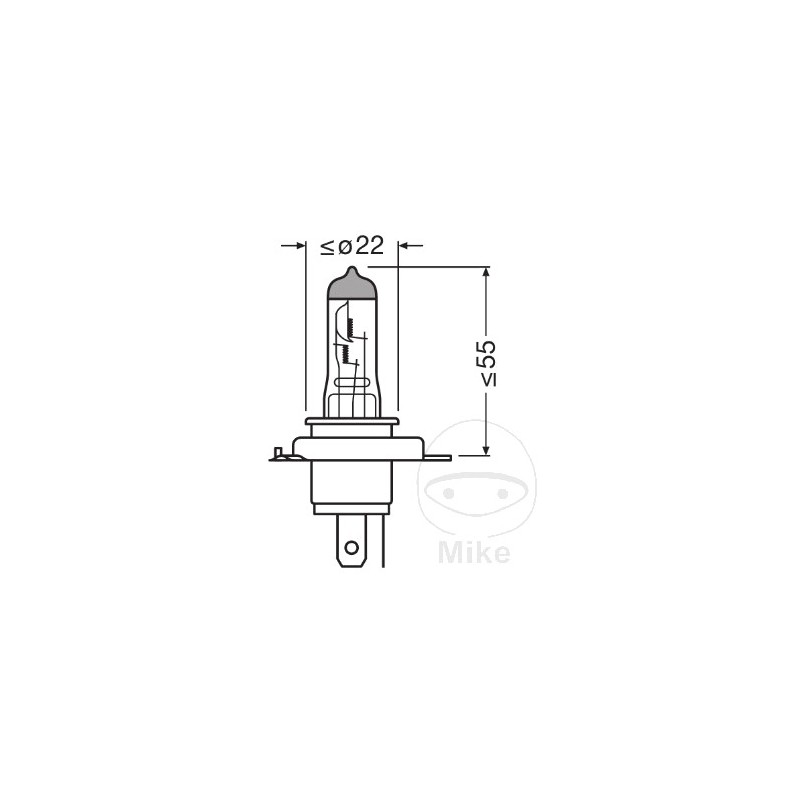 OSRAM Bombilla H4 12V 60/55W DUO COOL BLUE INTENSE 1590260