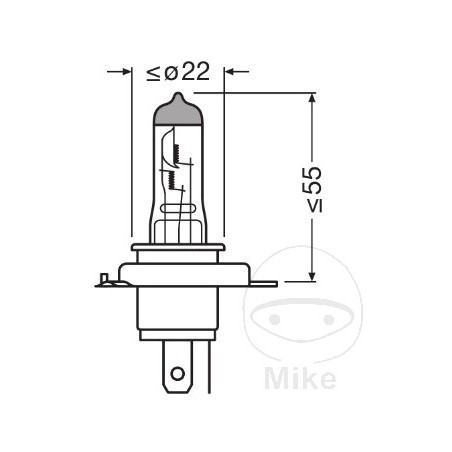 OSRAM Bombilla H4 12V 60/55W DUO COOL BLUE INTENSE 1590260