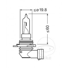 OSRAM Bombilla para coche línea original HIR2 12V 55W 1P ALTN 1590052 1590387