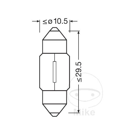 OSRAM Bombilla para coche 12V 10W SV8.5-8 2 PS JMP 1590316 FESTOON ORIGINAL LINE 1590389