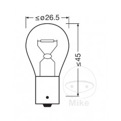 OSRAM Car Bulb Parts 12V 21W BAU15S 2P JMP 1590137 PY21W 1590391