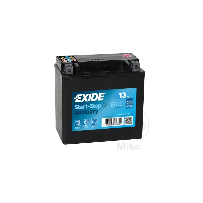 EXIDE Car Battery Auxiliary Start-Stop 12V 13AH ID 1510050 JMT 7073950 AGM 1540017
