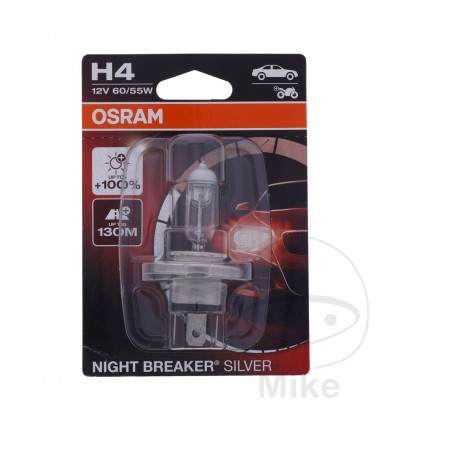 OSRAM Bulb H4 12V 60/55W 1BLI NIGHT BREAKER SILVER 1590180