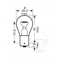 OSRAM Bombilla dos unidades 12V 21W BA15S 1590331 1591999
