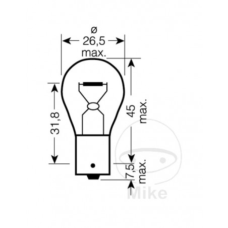 OSRAM Bombilla dos unidades 12V 21W BA15S 1590331 1591999