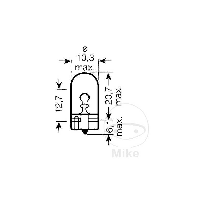 OSRAM Bulb two units 12V 5W W2.1X9.5D 1590136 1597657