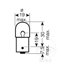 OSRAM Bombilla dos unidades 12V 10W BA15S 1590129 1597723