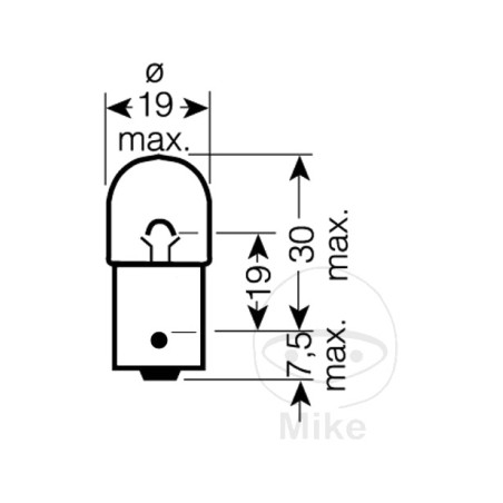 OSRAM Bombilla dos unidades 12V 10W BA15S 1590129 1597723