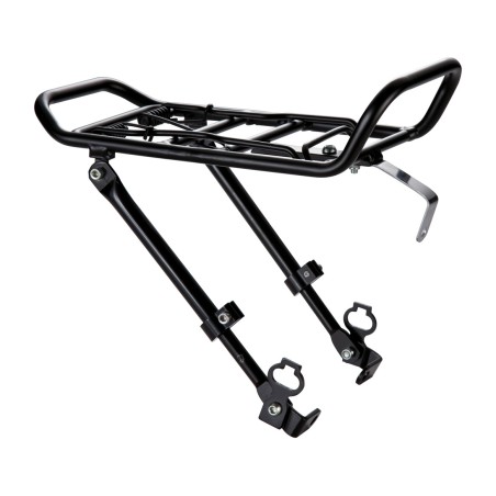 rack frontal ajustável ostand em alumínio preto para bicicletas de 24 a 28 polegadas
