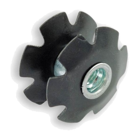 spider for bicycle headset type a-head 25.4mm - double star system in black aluminum