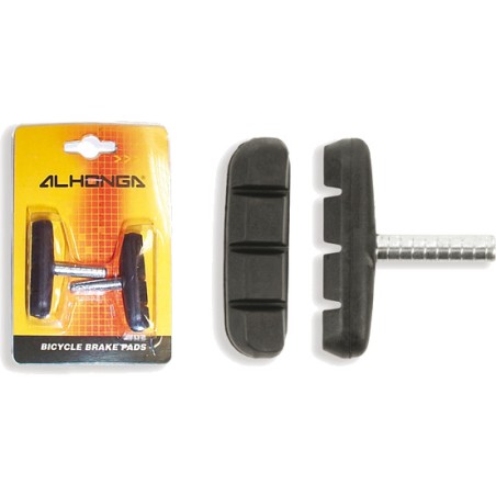 set of 2 brake shoes with stud for bicycle