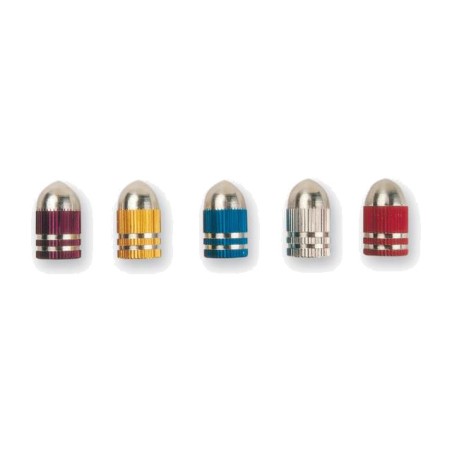 ensemble de bouchons de soupape épais de type ogive en aluminium anodisé schrader