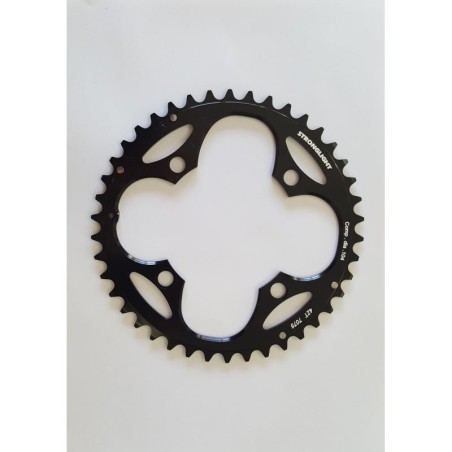 plato aluminio adaptable xt negro 104 mm