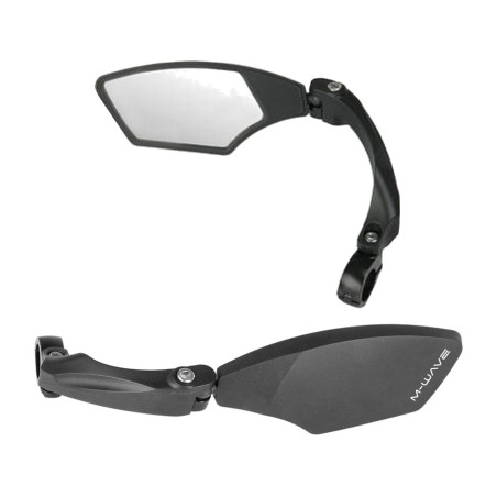 left bicycle rear-view mirror with aluminum clamp m-wave spy space 22.2 mm
