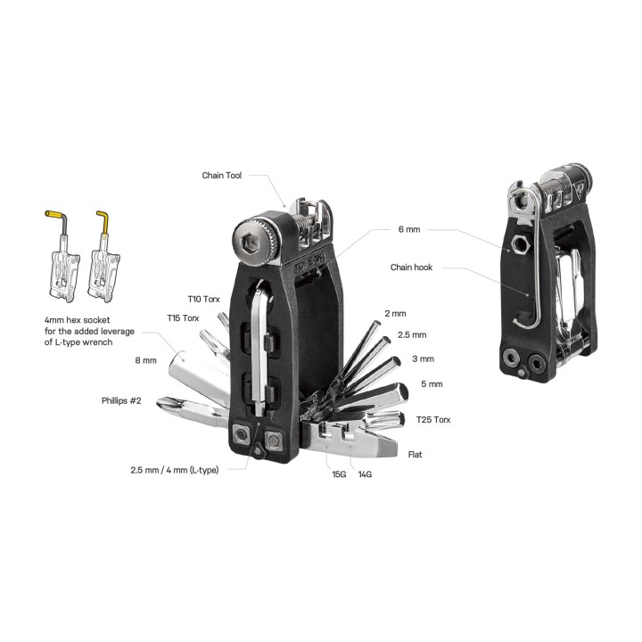 TOPEAK Llave multiherramienta NINJA MASTER+ T16