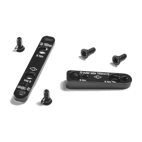 front brake caliper adapter + screws  160 mm flat mount