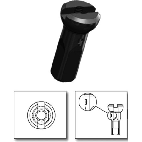 self-locking aluminum nipple polyax secure lock