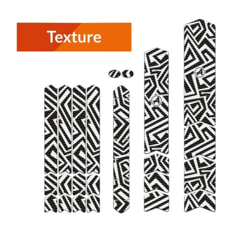 fietsframe bescherming sticker kit texture lines