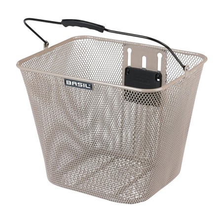 front bicycle basket with steel plate bilbao (26x22x28 cm) klickfix