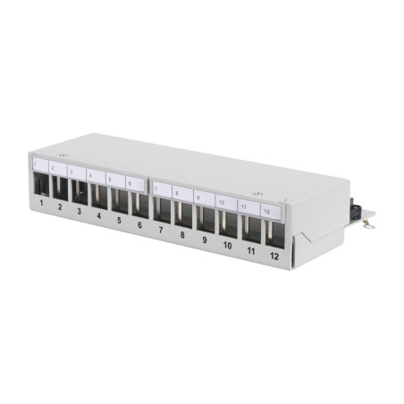 shielded modular desktop patch panel keystone-12x