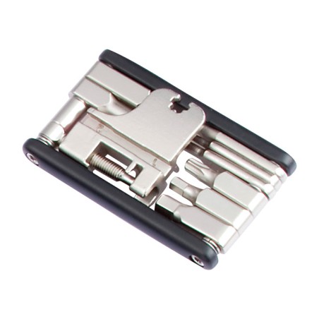 16-function aluminum multitool with chain tool ff-25
