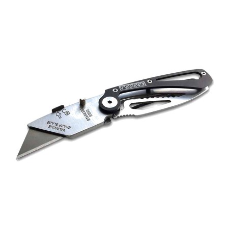 folding utility knife with replaceable blade for workshop