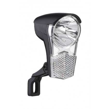 Dynamo front light with bracket + switch UNI LED 15 LUX