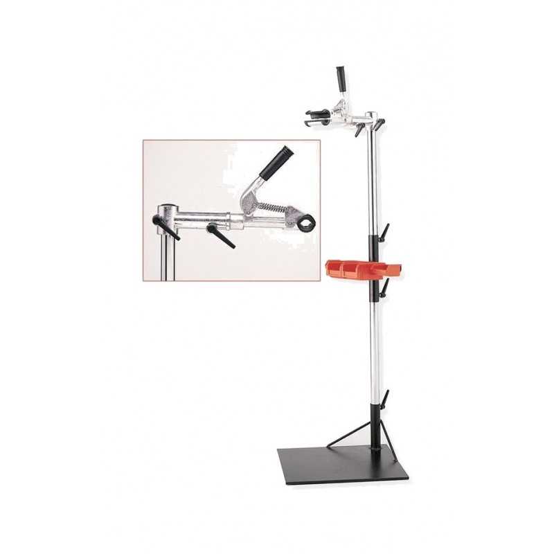 Height adjustable mounting foot with shelf