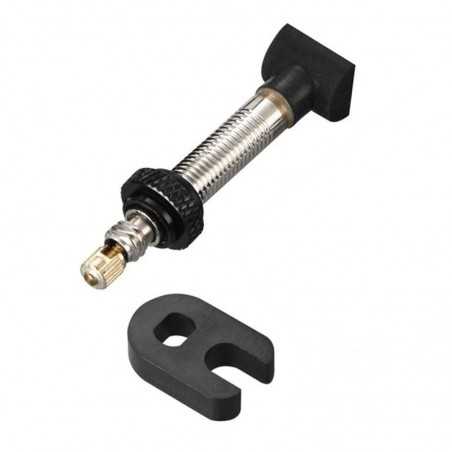 Universal tubeless valve for mtb wheels including wrench