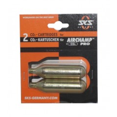 Blister 2 cartridges without air thread  CO2 16G AIR CHAMP
