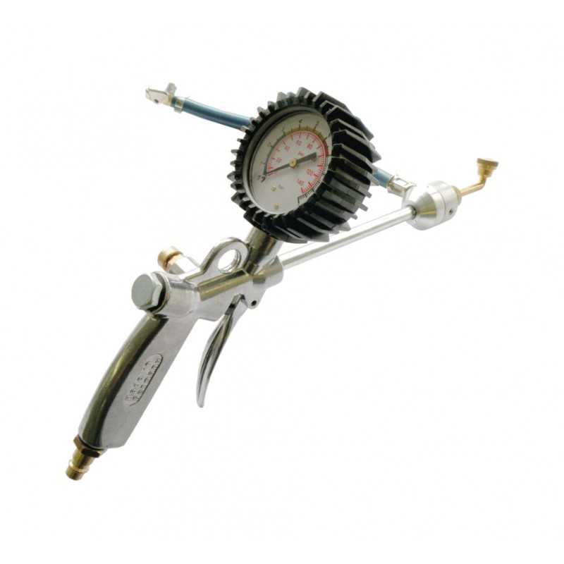 TIP-TOP Pistola para inflado de cubiertas con manometro FROM DV/SV/AV, TO 10BAR/145TPI 712239