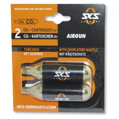 SKS Pack of 2 16g CO2 Compressed Air Cylinder Cartridges for Replacement - Brand 362A1