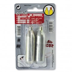 ZEFAL 2 bombonas cartuchos aire comprimido sin rosca CO2 16 Grs. 362B5