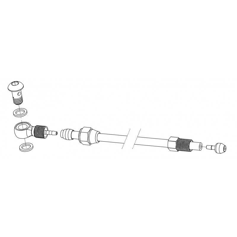 ALHONGA Kit de reparación latiguillo cable freno disco hidraulico Hayes/Alhonga - Incluye tornillería y adaptadores 35410