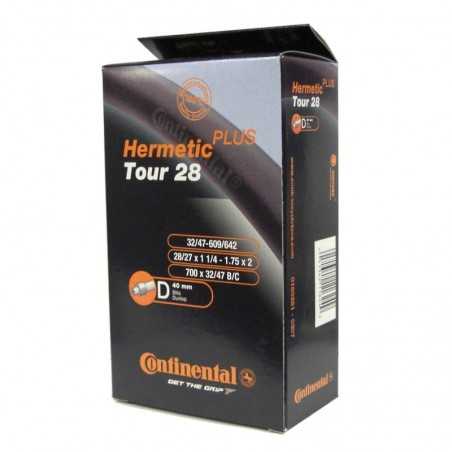 CONTINENTAL Camara de aire para bicicleta 28x1 1/4-1.75' TOUR HERMETIC 40MM 321243