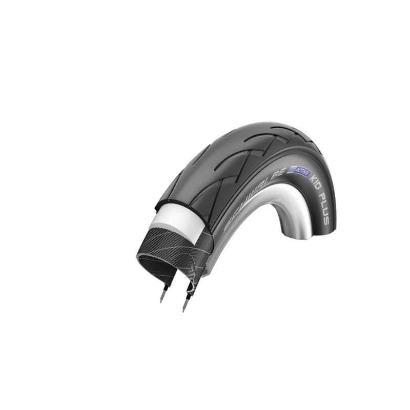 SCHWALBE Cubierta neumatico KID PLUS 14x1 3/8 PUNCTURE-GUARD ACTIVELINE HS413 TWINSKIN RIGIDA NEGRO 47-288 318696