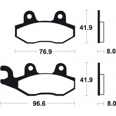 Pad, brake, sintered  Off Road racing MOR111