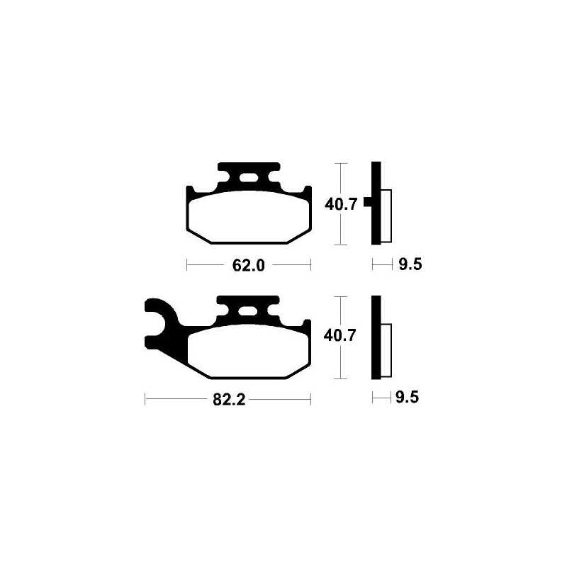 Pad, brake, sintered  Off Road standard MO316