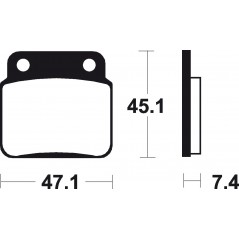 Pad, brake, sintered  Off Road racing MOR149