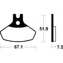 Pad, brake, sintered  Off Road racing MOR407