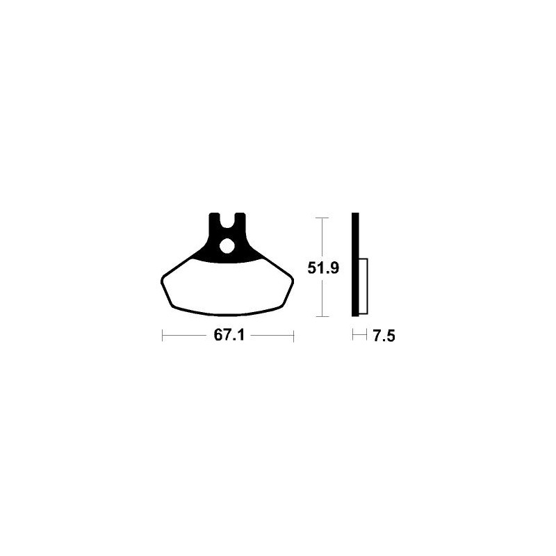 Pad, brake, sintered  Off Road racing MOR407