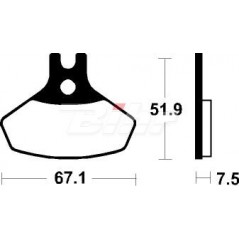 Pad, brake, sintered  Off Road racing MOR407