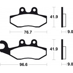Pad, brake, sintered  Maxi Scooter MSS286