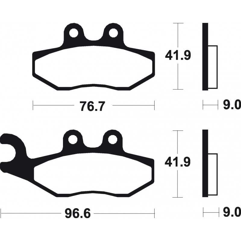 Pad, brake, sintered  Maxi Scooter MSS286