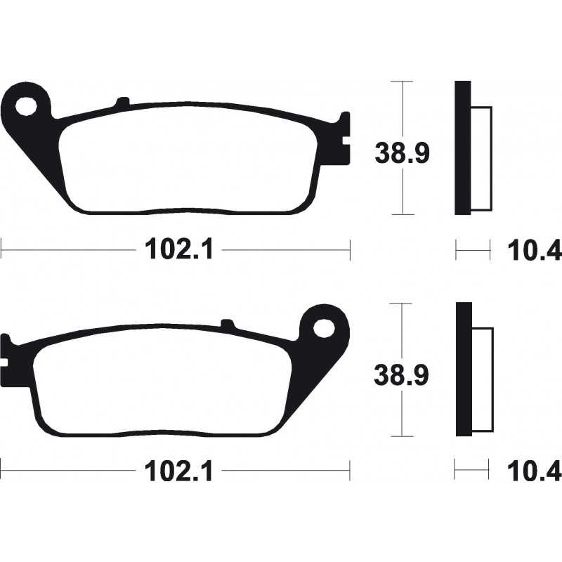 Pad, brake, sintered  Maxi Scooter MSS154